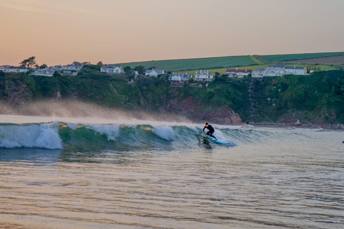 surfing in devon